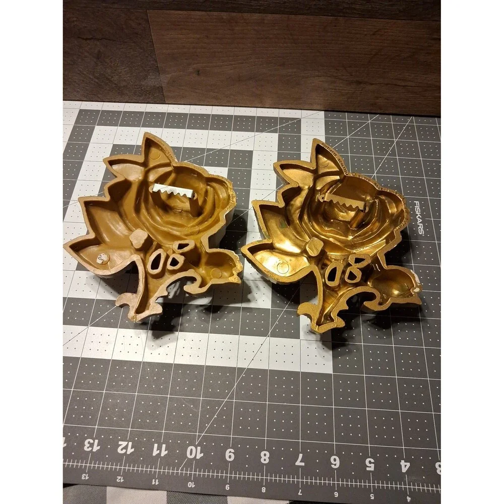 Vintage Homco/Dart 7516 Gold & White color Roses Wall Plaques